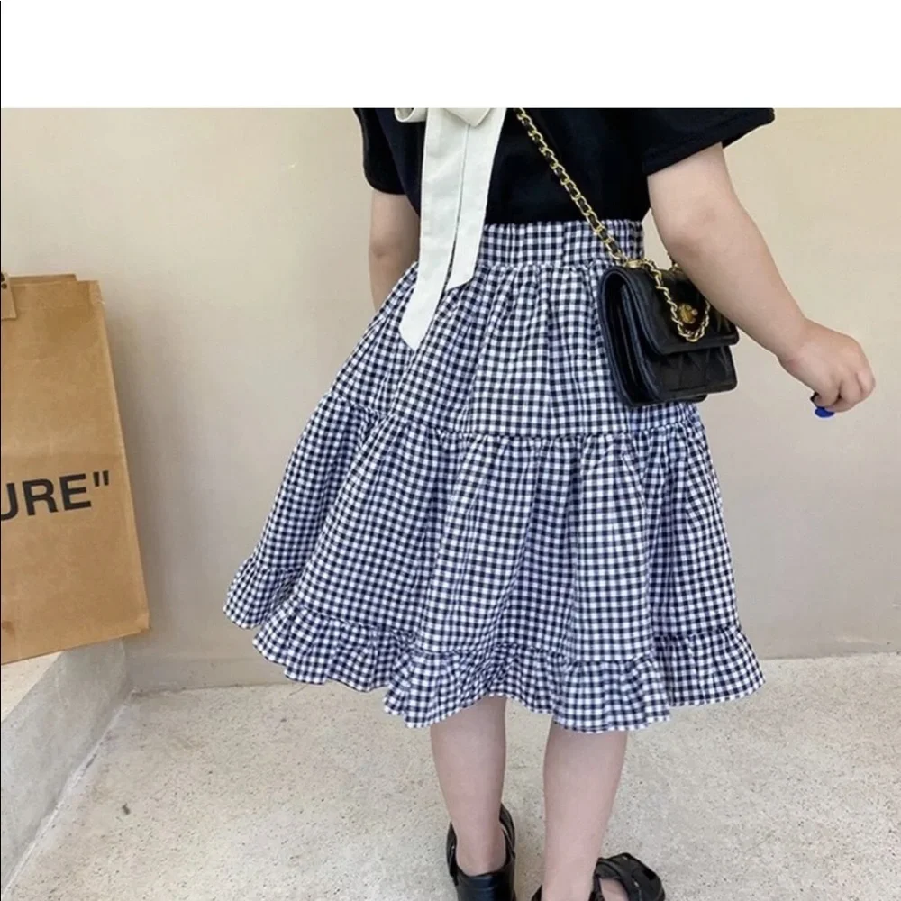 Toddler girl gingham skirt